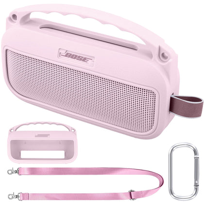 co2CREA soft silicone case for Bose SoundLink Flex 2nd Gen in pink provides durable protection.