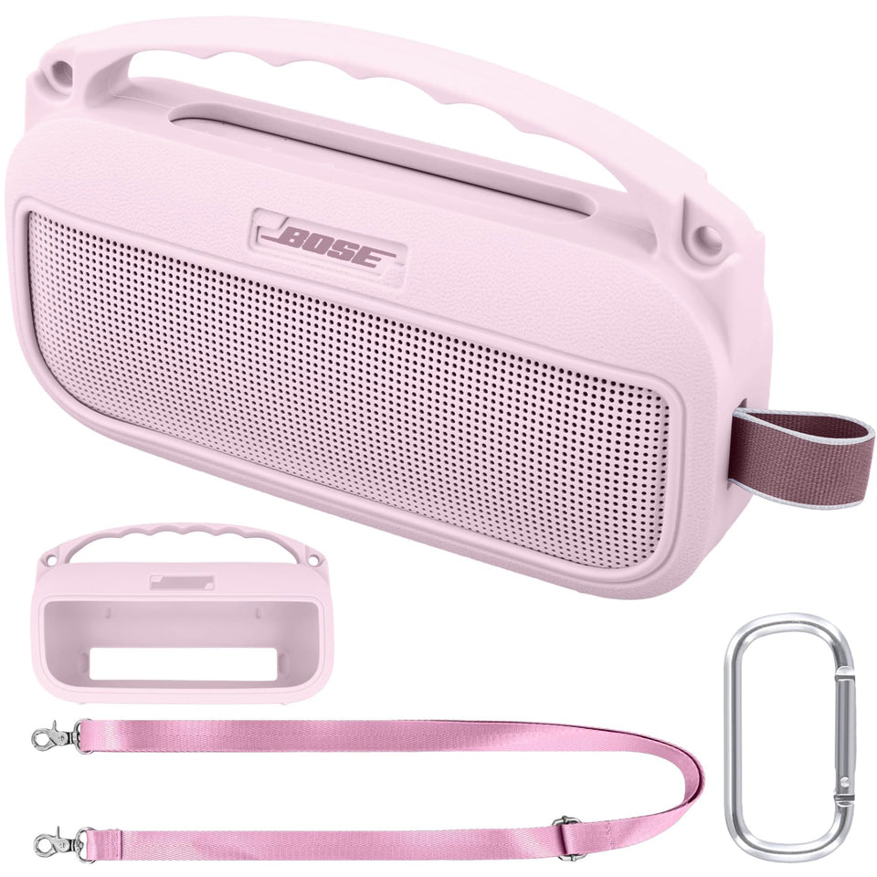 co2CREA soft silicone case for Bose SoundLink Flex 2nd Gen in pink provides durable protection.