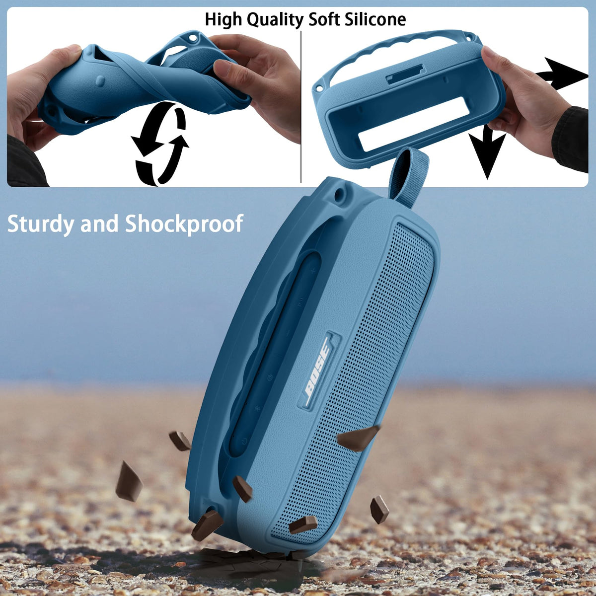 co2CREA case with charging cutout for Bose SoundLink Flex Gen 2, easy recharge.