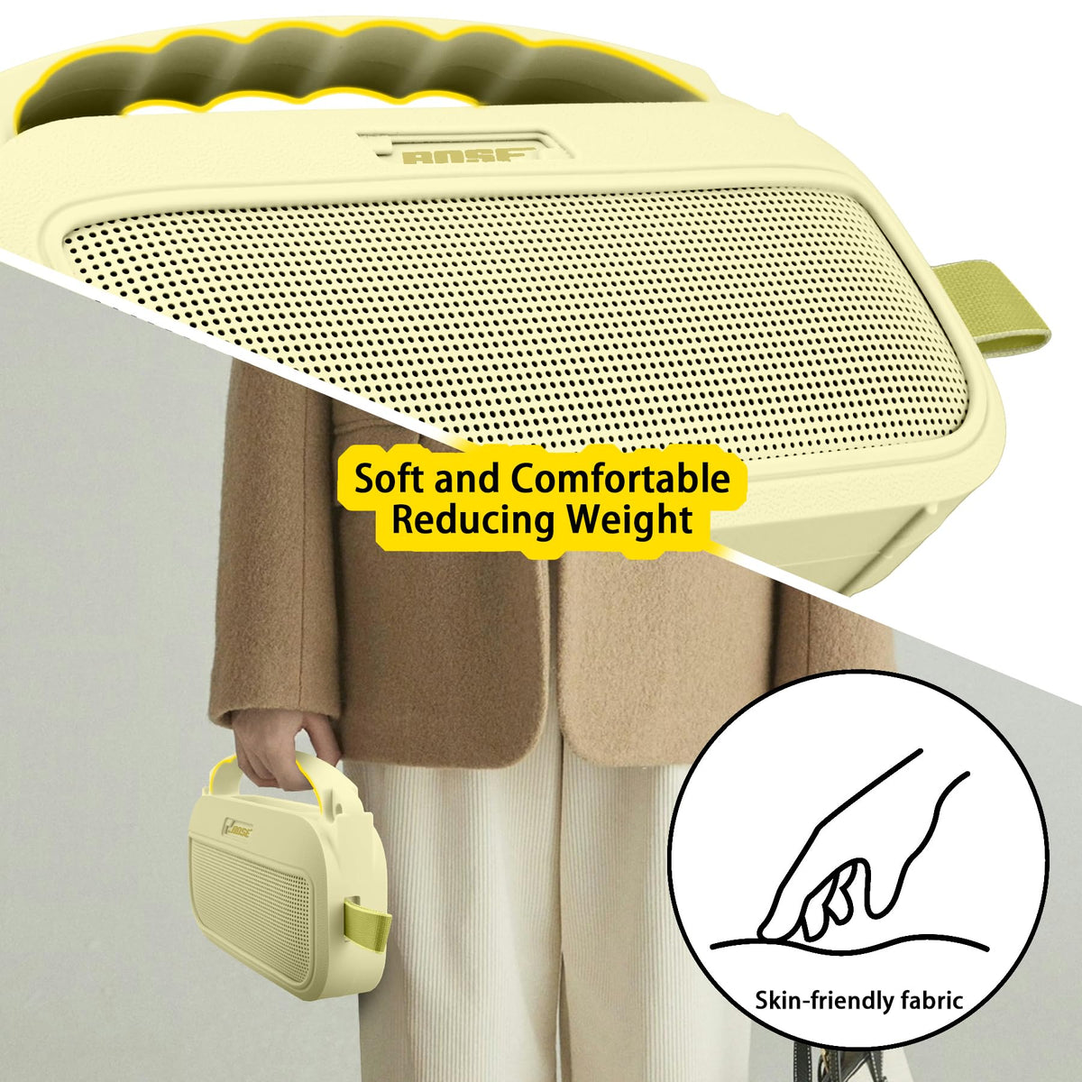 co2CREA Citrus Yellow compact case ideal for packing in a bag