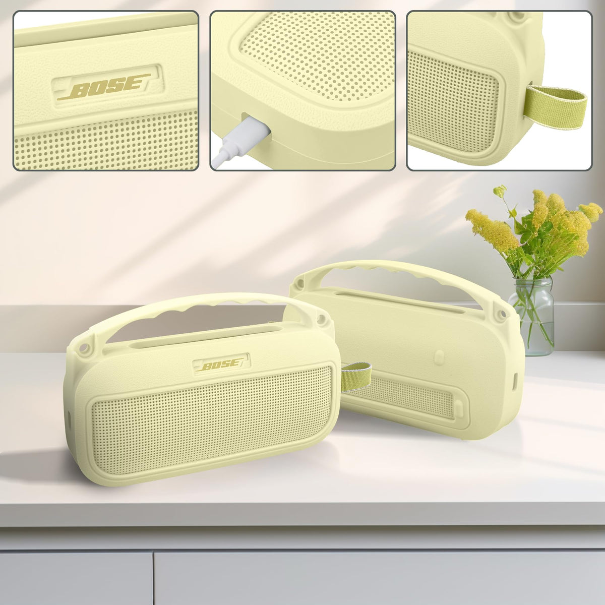 co2CREA Citrus Yellow case with adjustable strap for on-the-go use