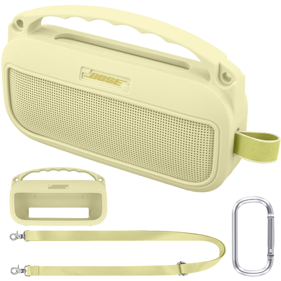 co2CREA Citrus Yellow silicone case for Bose SoundLink Flex Gen 2 protects against drops