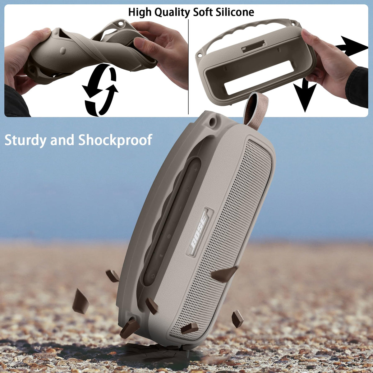 co2CREA SoundLink Flex 2nd Gen precise charger cutout enables charging without removal.