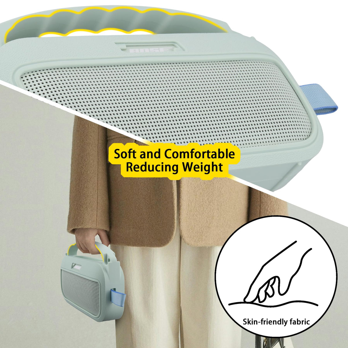 co2CREA SoundLink Flex mint case back view emphasizes snug fit and protection.