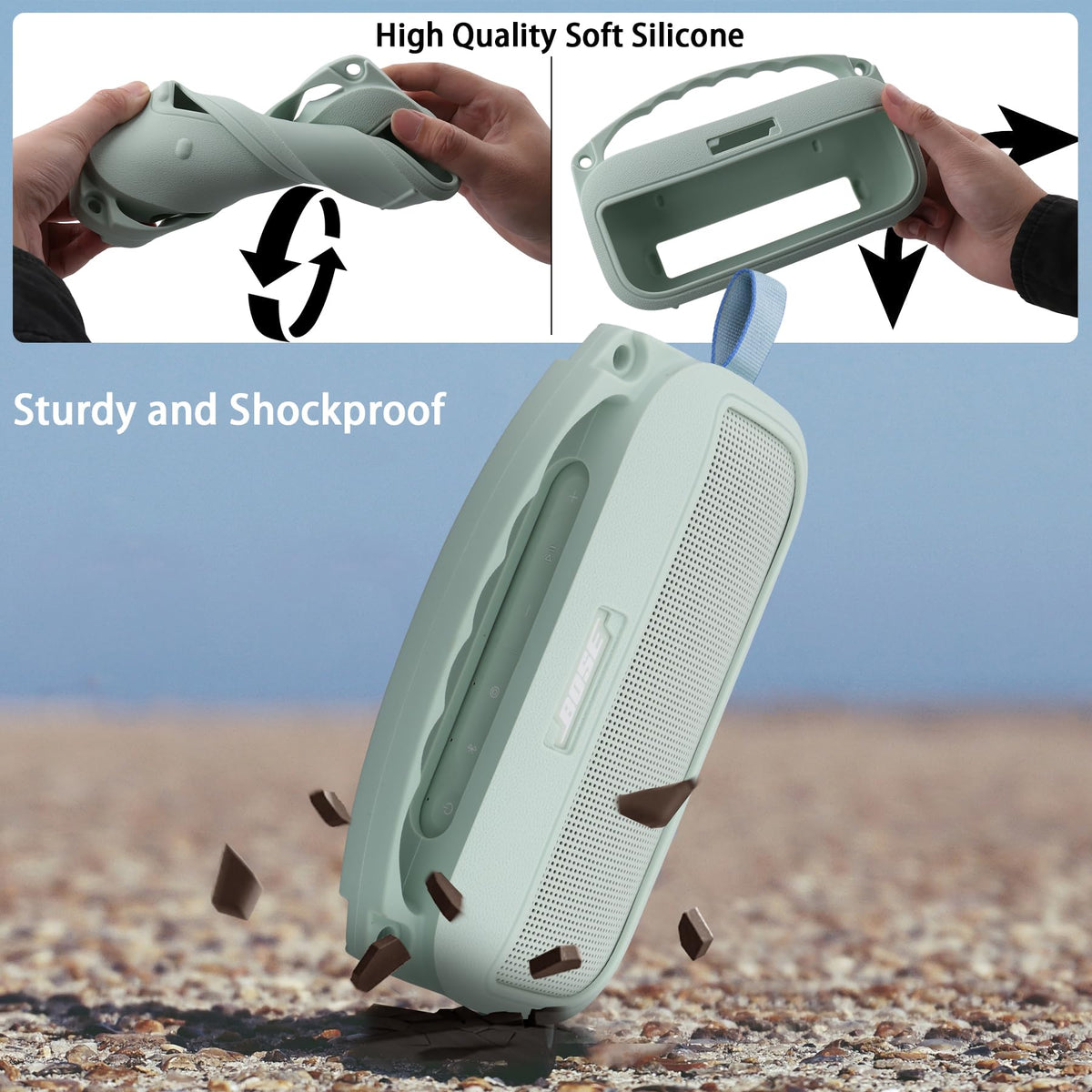 co2CREA silicone cover with carabiner enables easy attachment to bags during trips.