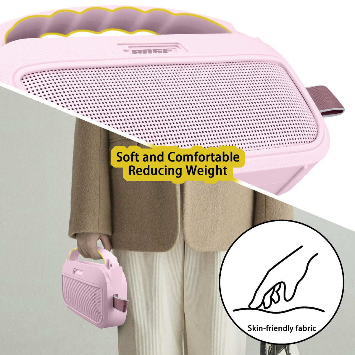 co2CREA case with aluminum carabiner for Bose SoundLink Flex Gen 2 for secure attachment.