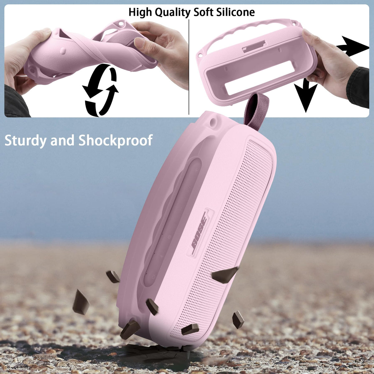 co2CREA SoundLink Flex Gen 2 case with soft grip handle for easy carrying.
