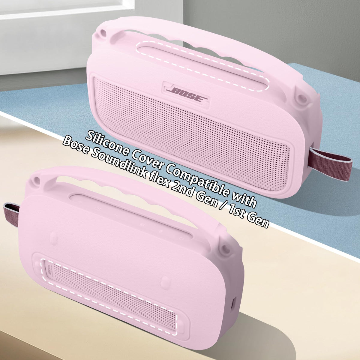 co2CREA SoundLink Flex Gen 2 case with adjustable strap enables hands-free use.