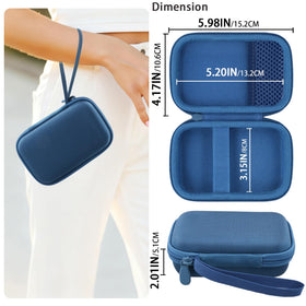 co2CREA case with speaker inside fitting into a travel backpack