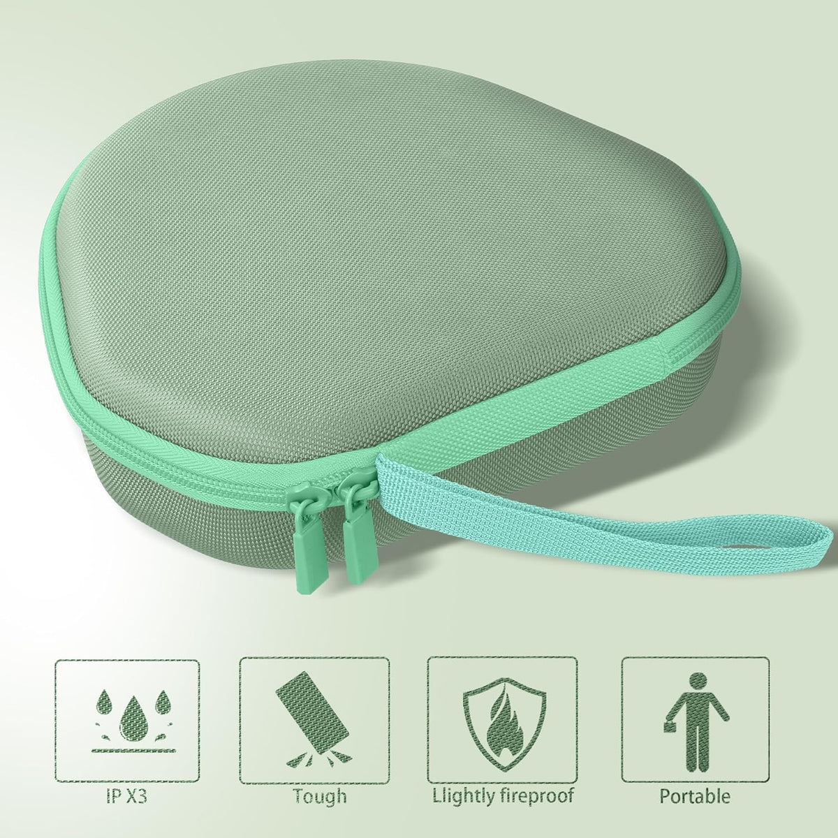 co2CREA case with water droplets showing splash-resistant exterior benefit