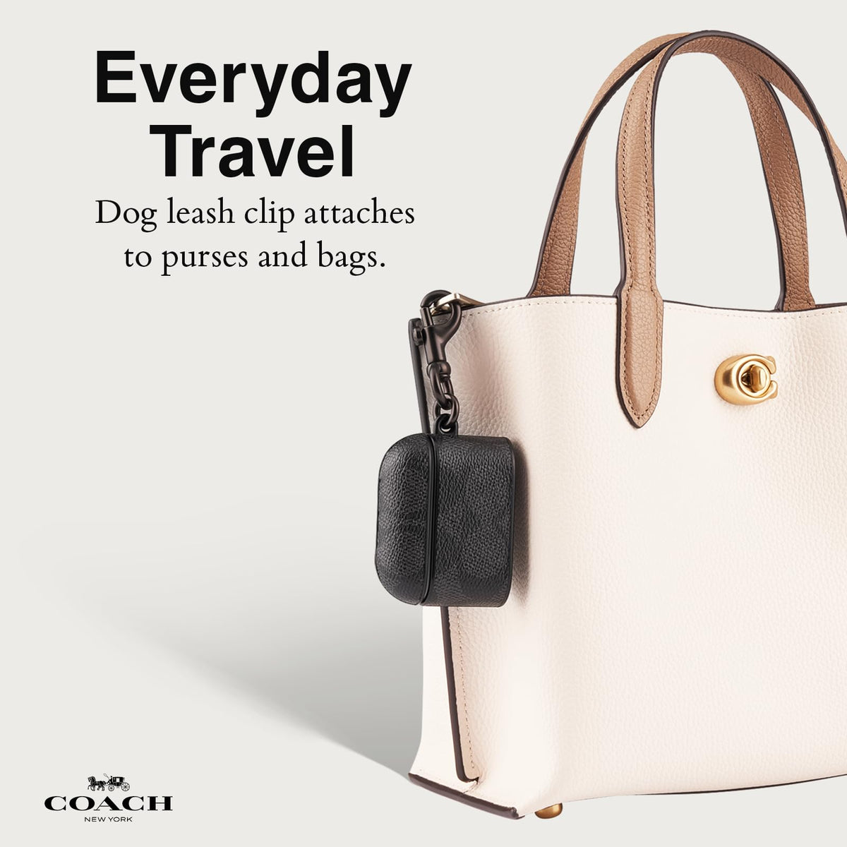 Coach closeup of Signature coated canvas texture highlighting durable finish