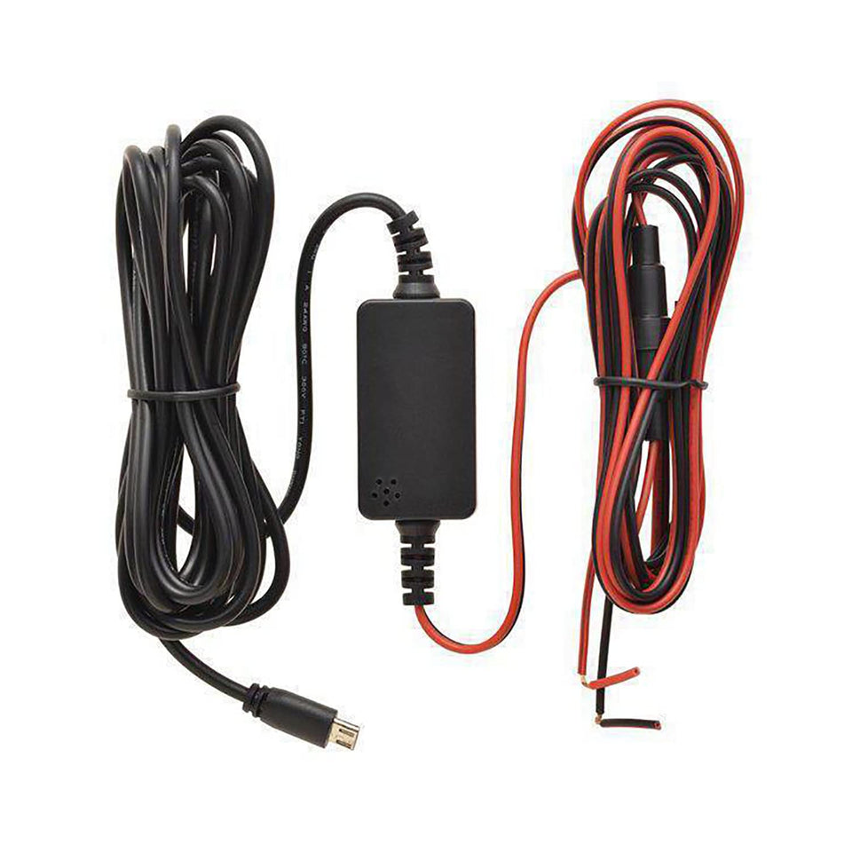 Cobra 2.5A micro USB hardwire kit for SC dash cam enabling parking mode and motion alerts.