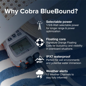 COBRA BlueBound 350 LCD display for easy viewing in any light