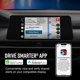 Cobra SC 250R 360 alerts keep you informed with nationwide driver notices.