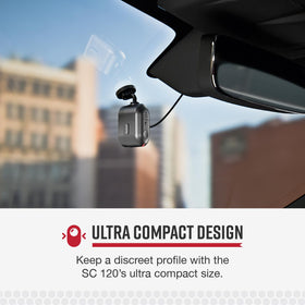 Cobra SC120 compact interior dash cam blends with car cabin