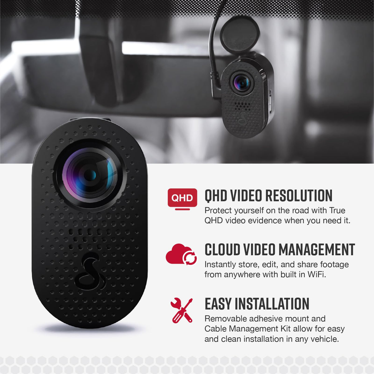 Cobra SC120 night vision view shows details in low light conditions