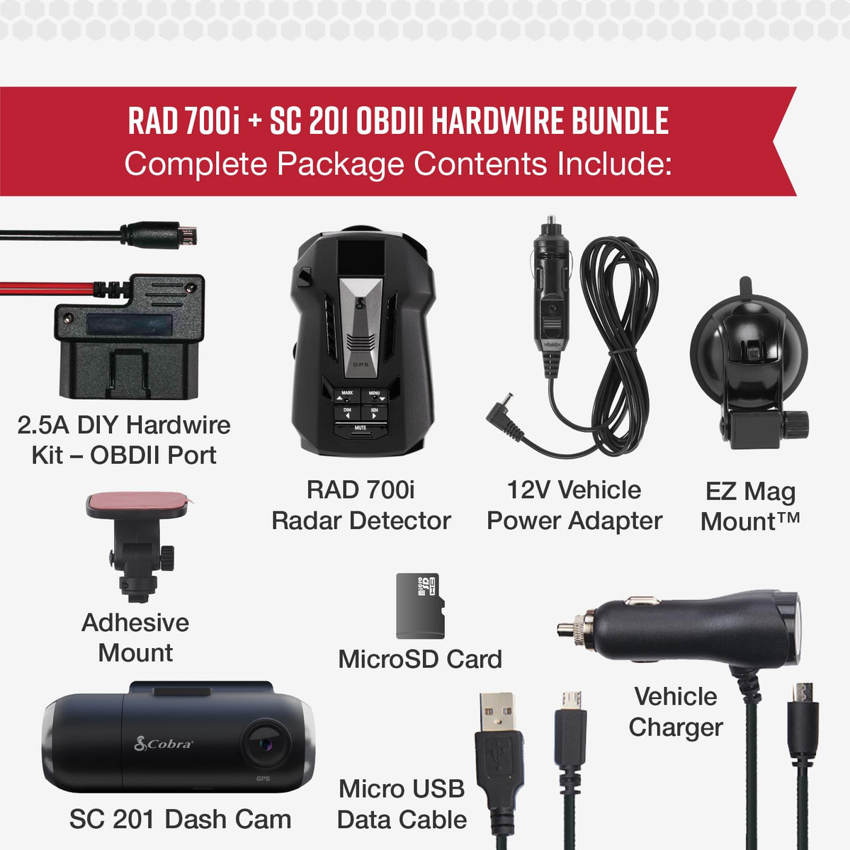 16GB microSD card included for dash cam storage and playback.