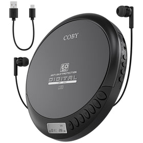 Coby front view closed lid showing compact design and portability