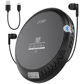 coby front view closed black showing compact design and portability