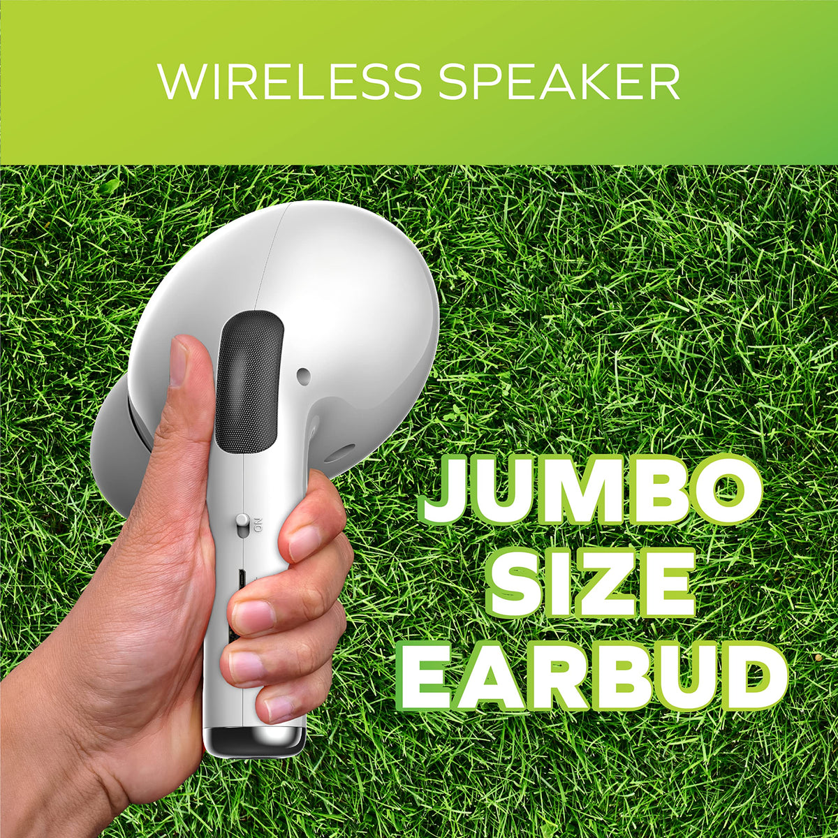 Coby speaker close-up of microphone and buttons for hands-free calls