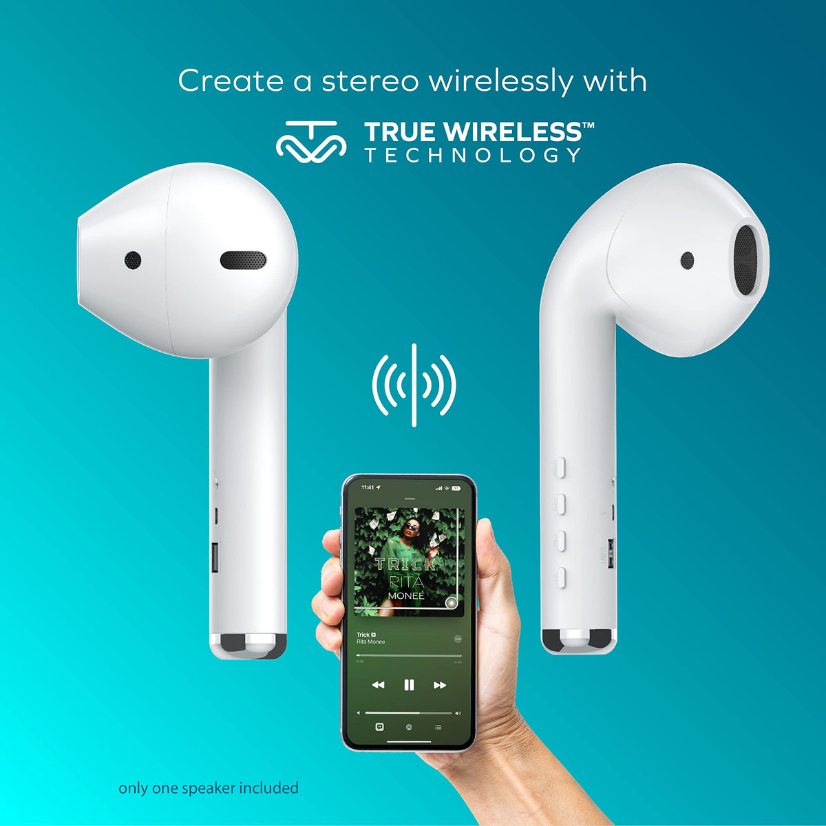 Coby speaker rear ports detail with USB and TF slot for versatile local playback