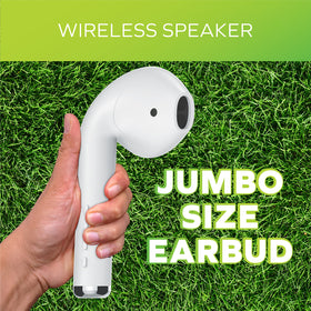 Coby speaker placed on picnic blanket playing outdoors for portable party sound