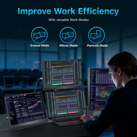 Cocopar monitor's built-in speakers enhance media without external audio.