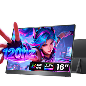 Cocopar 16in portable monitor hero display with crisp 2.5K visuals for on-the-go work.