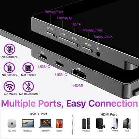 Cocopar metal frame with integrated kickstand provides stable support.