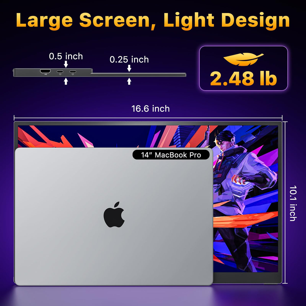 Cocopar monitor with built-in speaker for convenient multimedia.