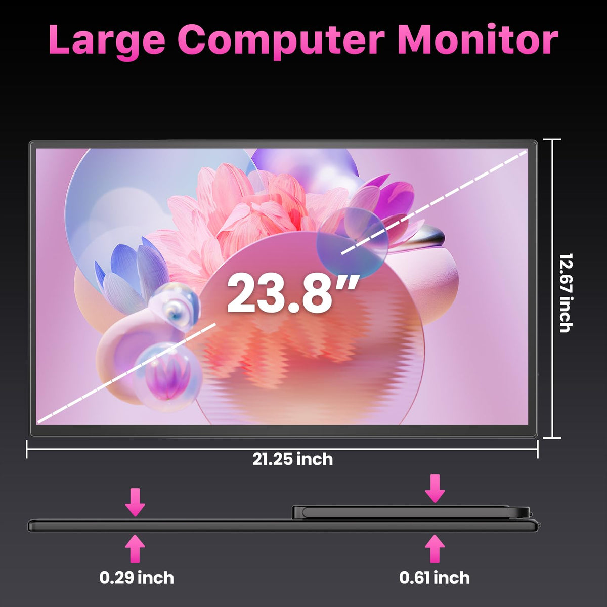 Cocopar monitor used with a laptop for on-the-go productivity.