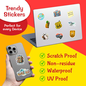 CodersParadise World Travel Stickers with cities and maps personalize laptops.