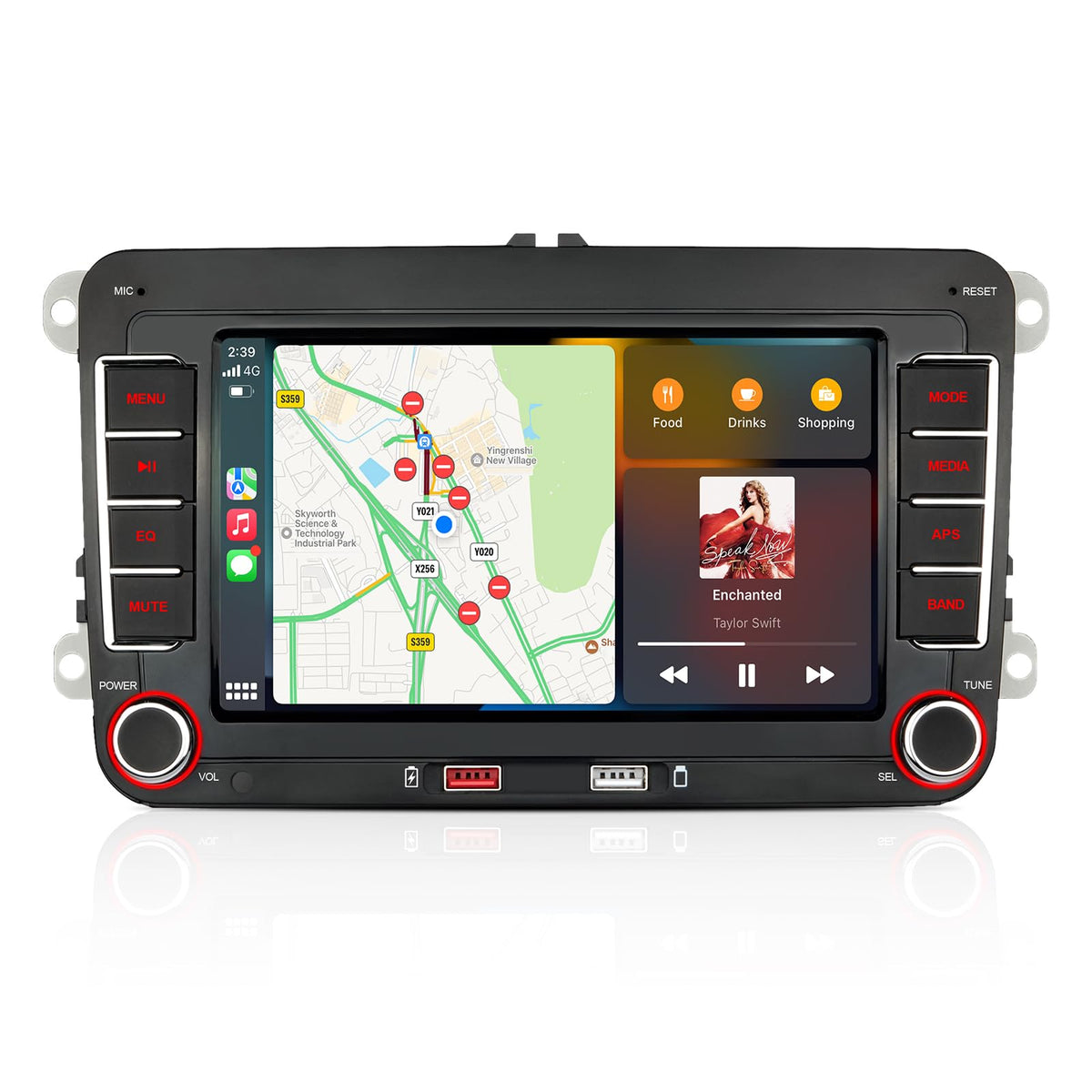 Cogamichi 7-inch VW radio touchscreen for seamless infotainment upgrade.