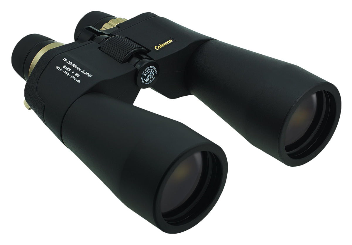 Coleman 10-25x60 zoom binoculars deliver bright, detailed outdoor viewing and stargazing versatility