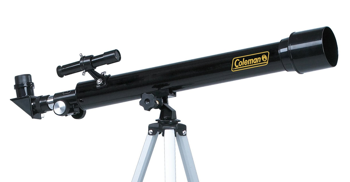 Coleman Astro Watch 625x50 telescope front view for celestial viewing and easy setup