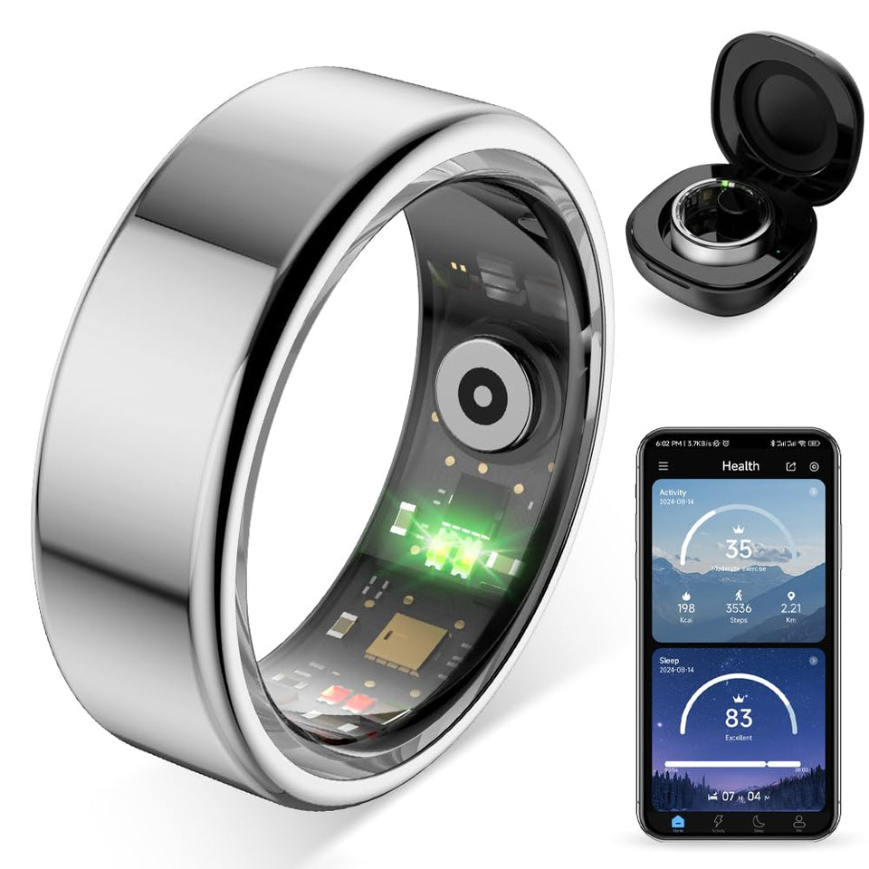 COLMI R02 front view showing sleek silver finish and wearable comfort