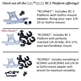 ColMount mounted on motorcycle handlebar by ColMount for stable footage