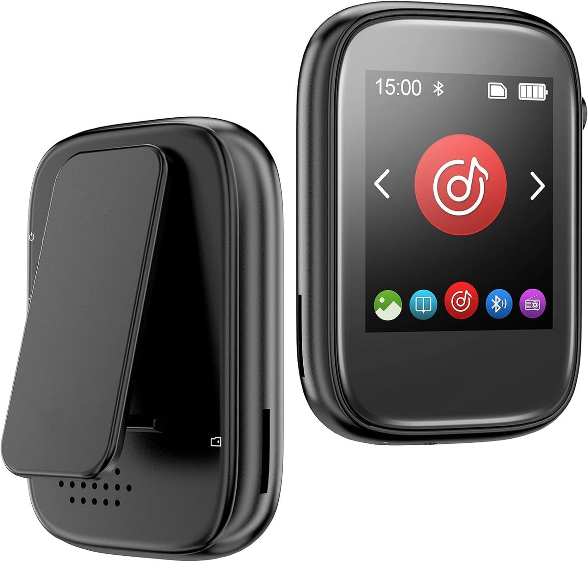 Colorcool kids mp3 player with clip-back for secure outdoor wear.