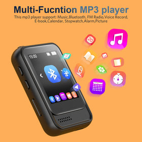 Colorcool MP3 Player includes FM radio for live broadcasts and news.
