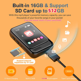 Colorcool MP3 Player is ultra-light at 32 g for easy carry during exercise.