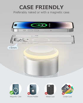 COLSUR on a desk with phone and AirPods charging, organized workspace