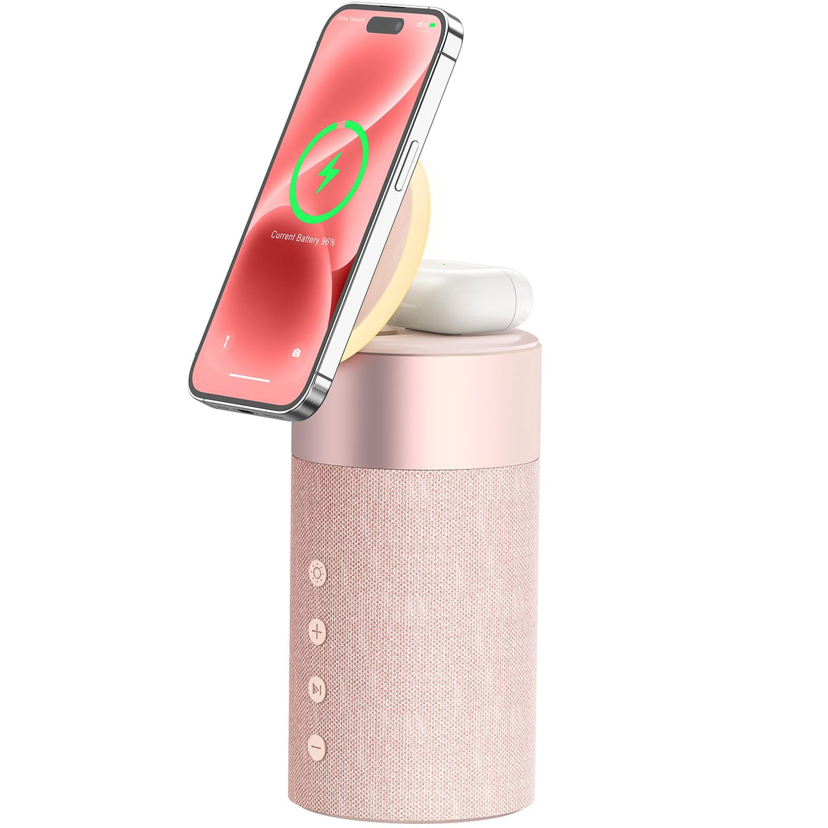 COLSUR front packaging in pink showing included 2-in-1 charger speaker and gift-ready box