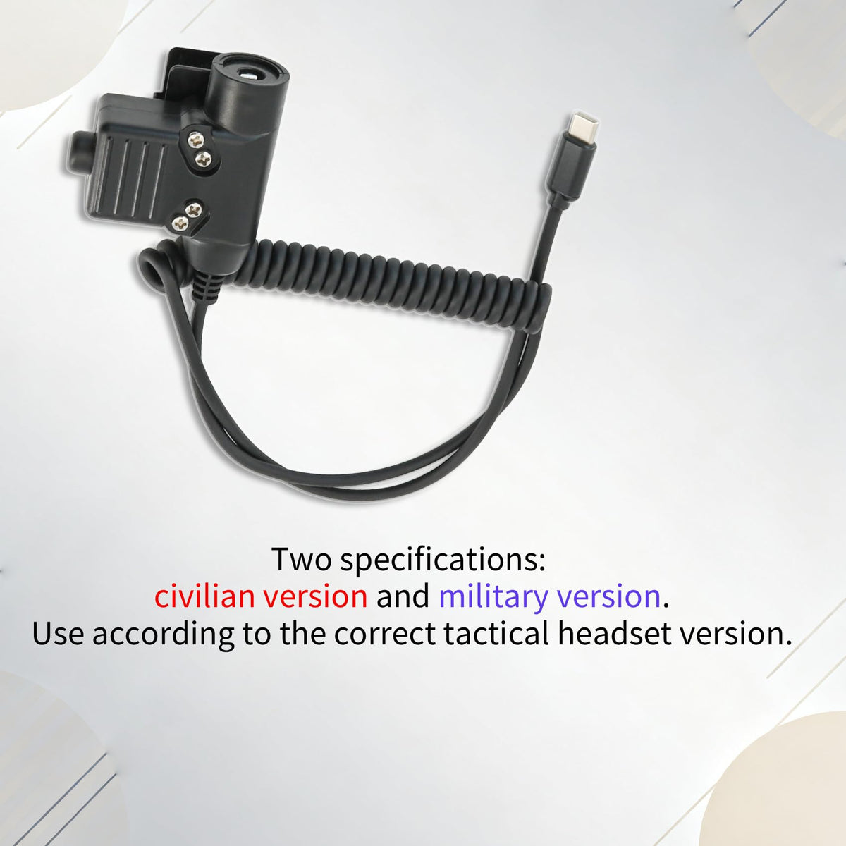 COMBATGEAR U94 PTT adapter back clip securing to clothing during movement.