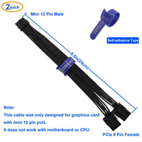 COMeap cable next to ruler showing 24cm length for compact routing benefit