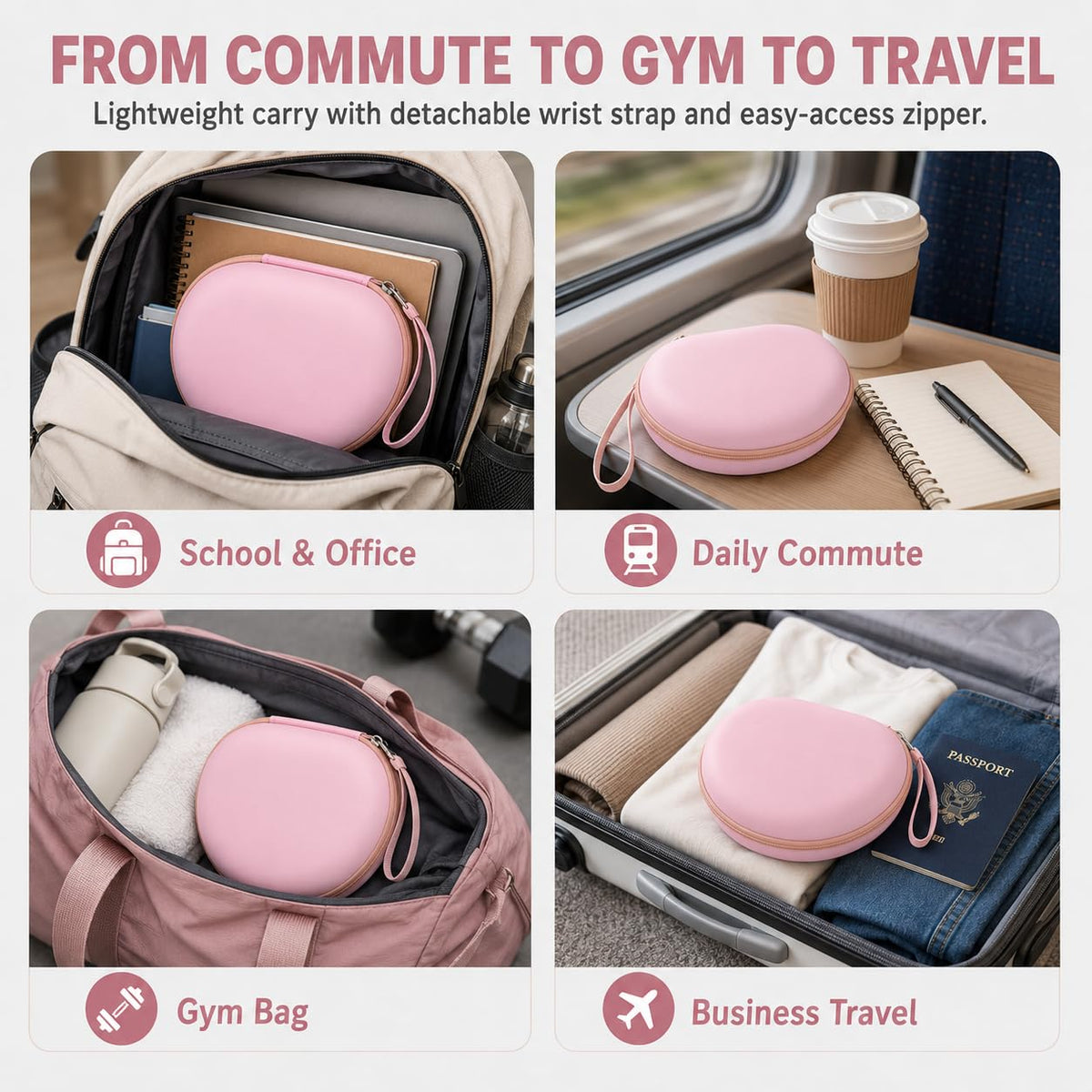 Compact travel companion that helps reduce bag clutter.