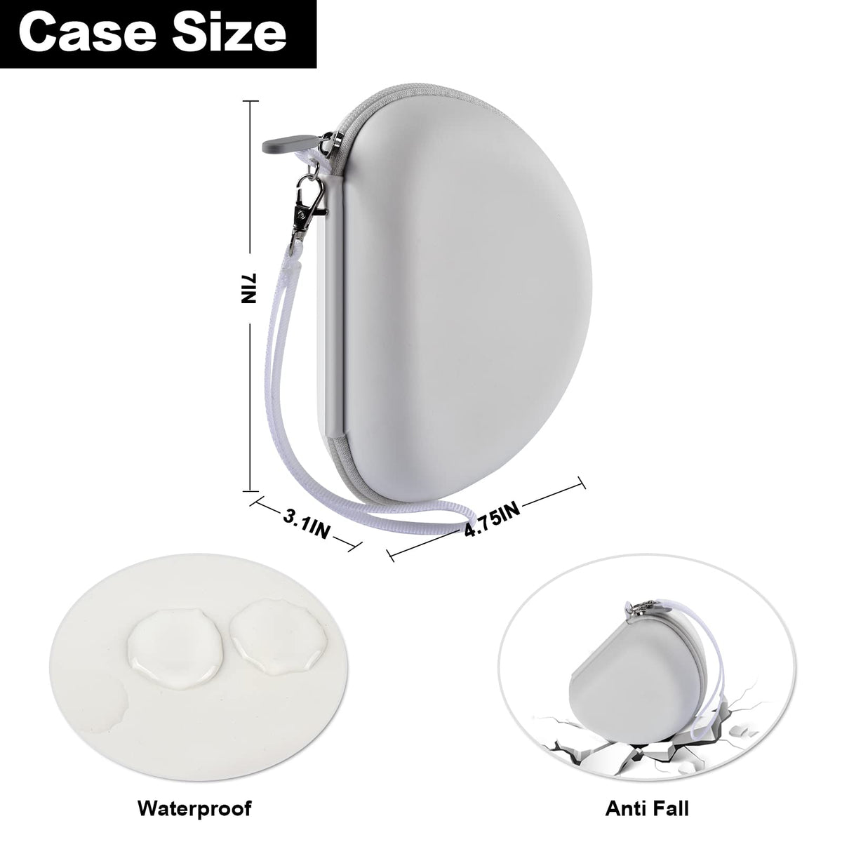 Comecase detachable wrist strap enables convenient hand carry.