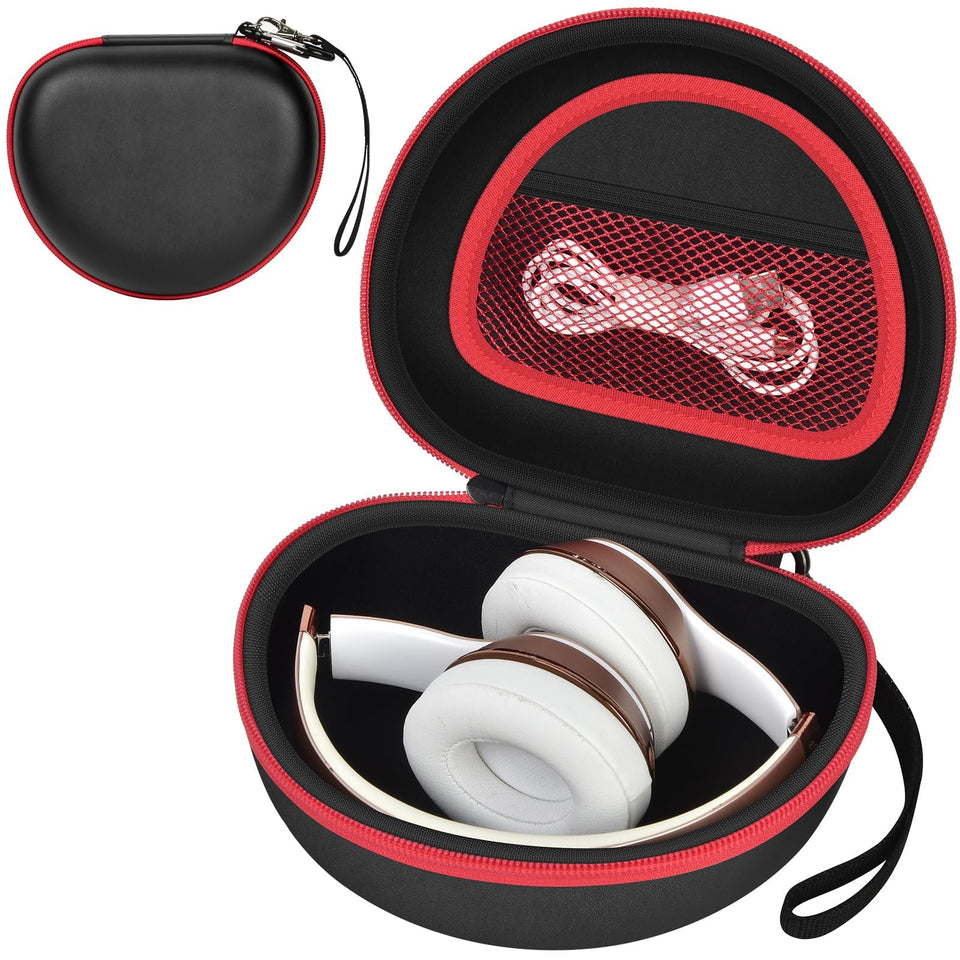 Comecase front view closed case in black protecting headphones