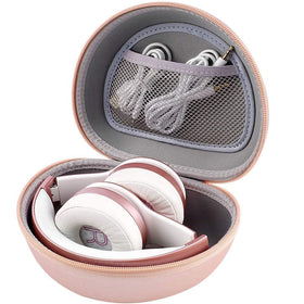Comecase front view rose gold case protecting headphones safely
