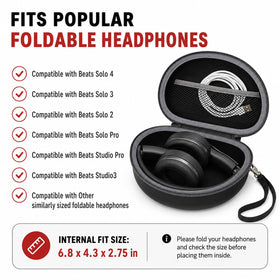 Comecase interior mesh pocket keeps cables organized and away from headphones