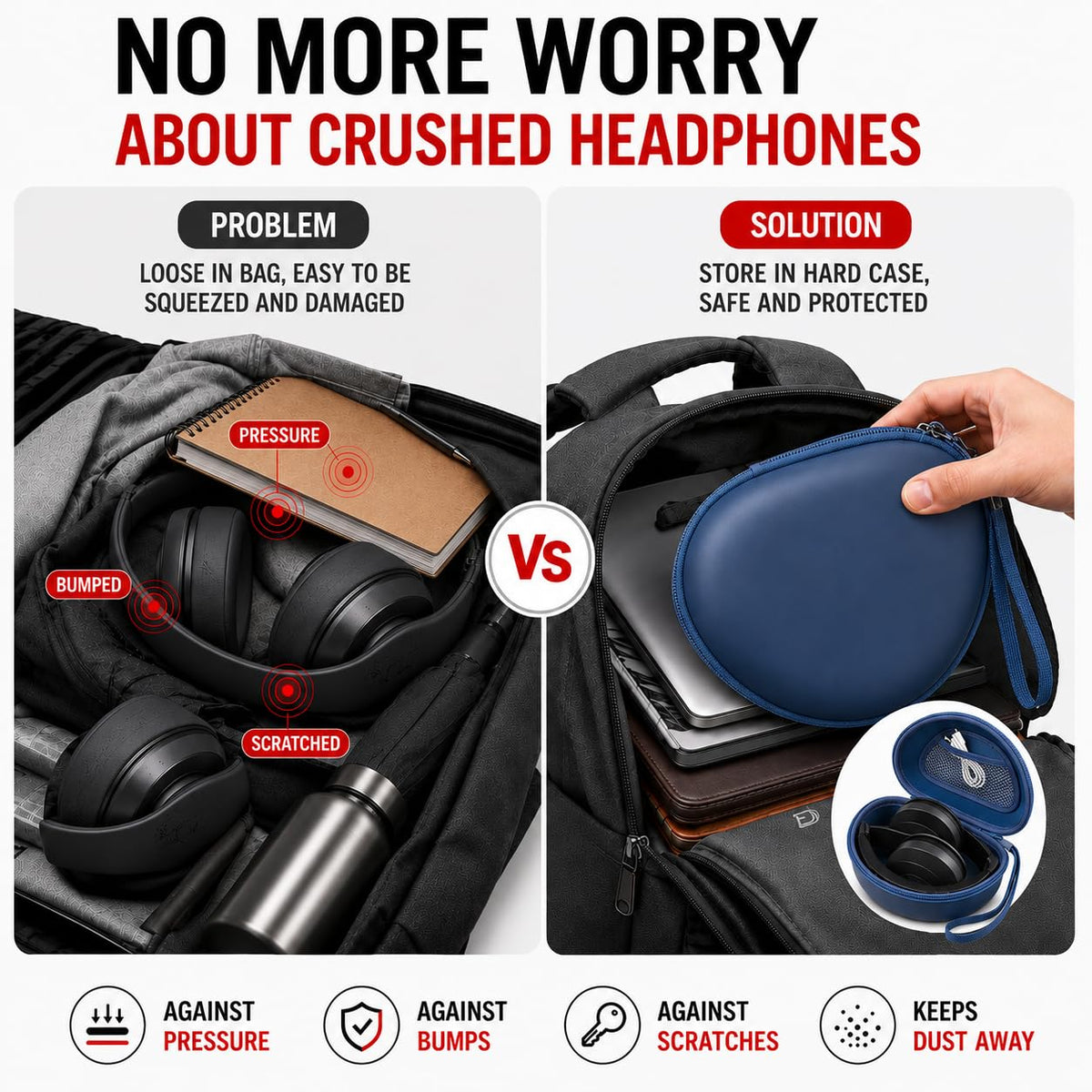 Studio Pro or Studio3 fit securely in blue Comecase for gym or commute